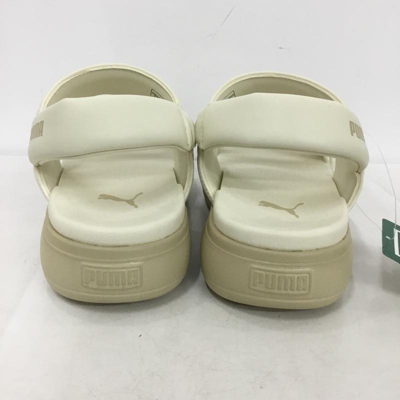 プーマ PUMA サンダル サンダル CFB-0325 MAYU PUFFY 23cm 厚底 タグ付き 23.0cm ロゴ、文字 アイボリー / アイボリー /  レディース USED 古着 中古 10151183