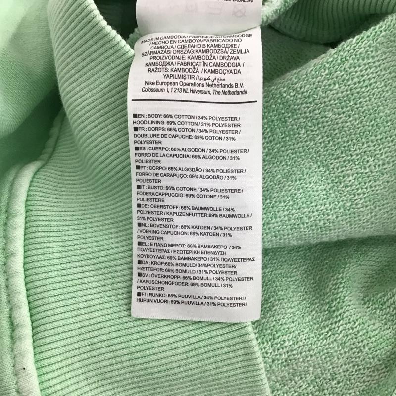 ナイキ NIKE トレーナー 長袖 長袖トレーナー スウェット クルーネック プルオーバー FREE ロゴ、文字 薄緑 / ライトグリーン /  メンズ USED 古着 中古 10148512