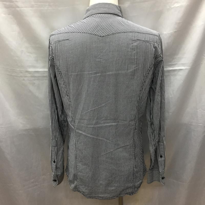 ディーゼル DIESEL シャツ、ブラウス 長袖 長袖シャツ カラーシャツ ポケットシャツ 長袖カットソー チェックシャツ S チェック 白 / ホワイト / X 黒 / ブラック /  メンズ USED 古着 中古 10117723