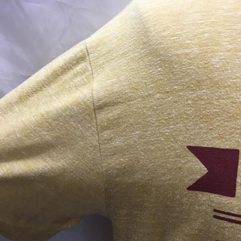 アヴィレックス AVIREX Tシャツ 半袖 6143472 クルーネック ホットドッグ XL ロゴ、文字 黄 / イエロー /  メンズ USED 古着 中古 10118943