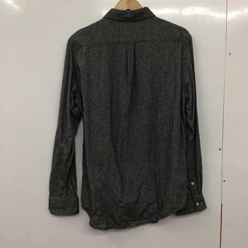 ナノベース nano base シャツ、ブラウス 長袖 長袖シャツ 無地シャツ カラーシャツ L 無地 灰 / グレー /  メンズ USED 古着 中古 10139297