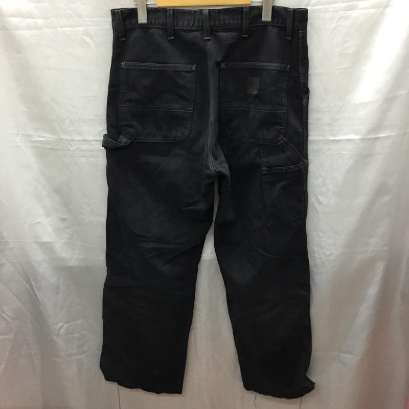 カーハート Carhartt パンツ ワークパンツ、ペインターパンツ ワークパンツ ワイドパンツ カジュアルパンツ ジーンズ 後染め 無地 黒 / ブラック /  メンズ USED 古着 中古 10118641