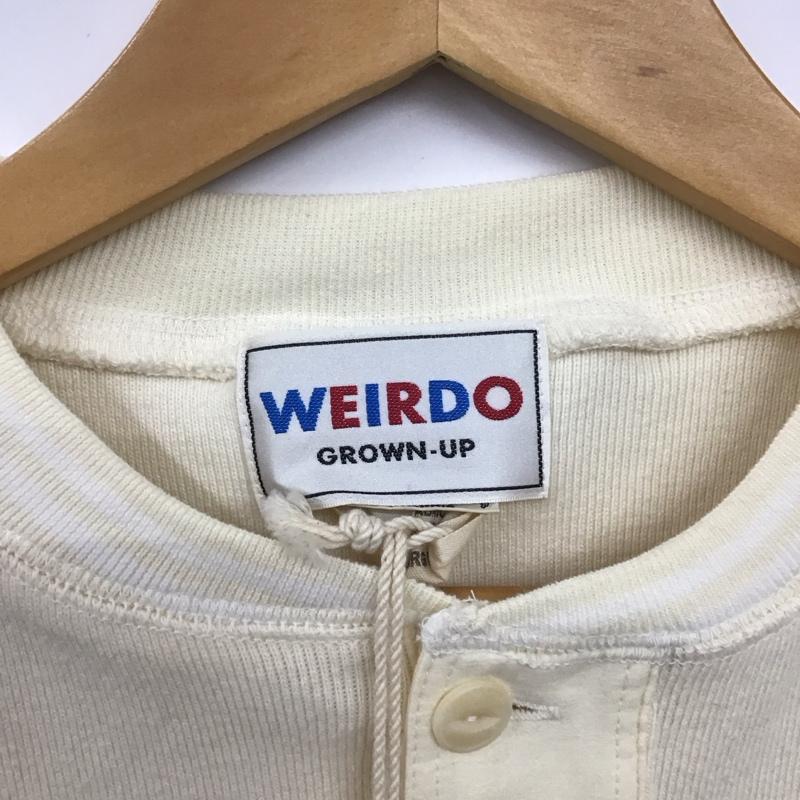 ウィアード WEIRDO カットソー 長袖 長袖カットソー 無地カットソー ヘンリーネック XL ロゴ、文字 アイボリー / アイボリー /  メンズ USED 古着 中古 10130488