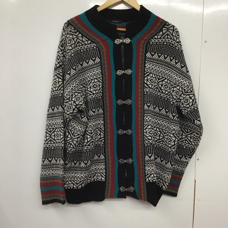 ジーナシス JEANASIS カーディガン 長袖 長袖カーディガン 前ボタン ニットカーディガン FREE プリント マルチカラー / マルチカラー /  レディース USED 古着 中古 10145468