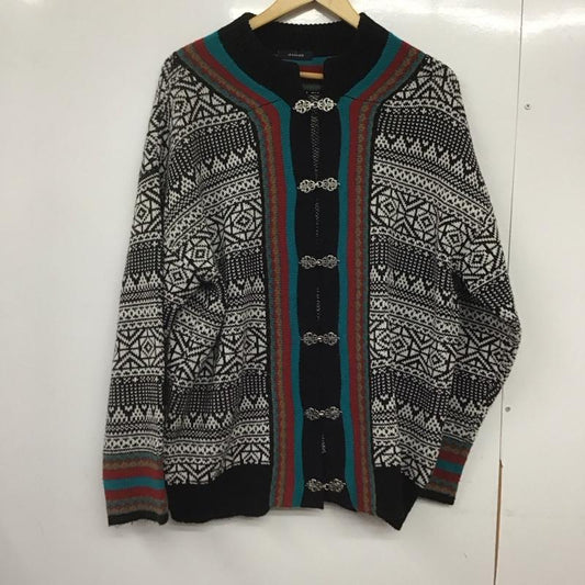 ジーナシス JEANASIS カーディガン 長袖 長袖カーディガン 前ボタン ニットカーディガン FREE プリント マルチカラー / マルチカラー /  レディース USED 古着 中古 10145468