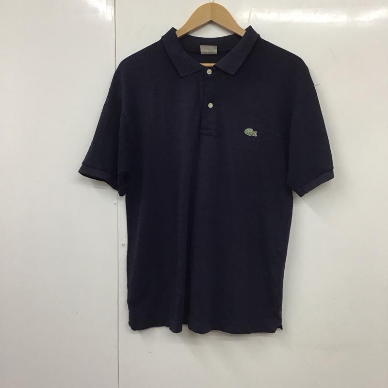 ラコステ LACOSTE ポロシャツ 半袖 半袖ポロシャツ 半袖カットソー カラーシャツ 6 ロゴ、文字 紺 / ネイビー /  メンズ USED 古着 中古 10131121