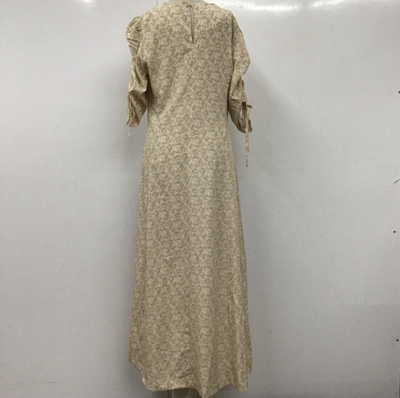 古着 USED ワンピース ロングスカート XP3417 半袖 タグ付き M 花柄 ベージュ / ベージュ /  レディース USED 古着 中古 10115493