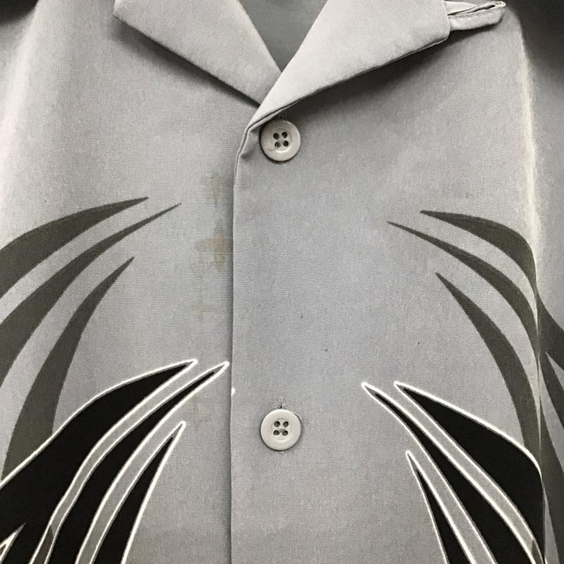 古着 USED シャツ、ブラウス 半袖 半袖シャツ プリントシャツ カラーシャツ M プリント 灰 / グレー /  メンズ USED 古着 中古 10132233