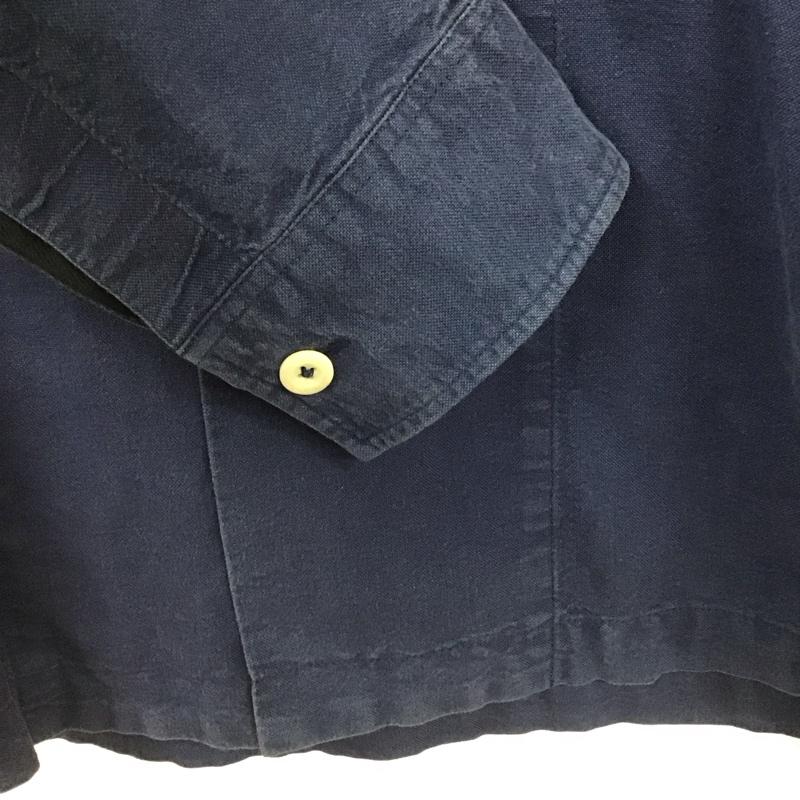 エムエイチエル MHL. シャツ、ブラウス 長袖 596-8150500 コットン M 無地 紺 / ネイビー /  メンズ USED 古着 中古 10145216