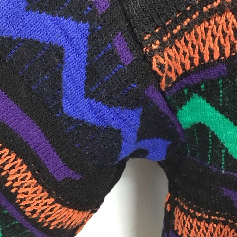 古着 USED トレーナー 長袖 長袖ニットカットソー クルーネック セーター プリント マルチカラー / マルチカラー /  メンズ USED 古着 中古 10127104