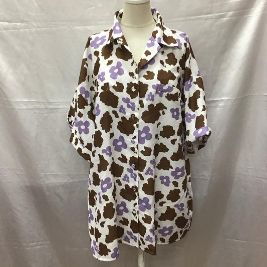 ジュエティ jouetie シャツ、ブラウス 半袖 082130400601 フラワーカウBIGシャツ M 総柄 マルチカラー / マルチカラー /  レディース USED 古着 中古 10112538