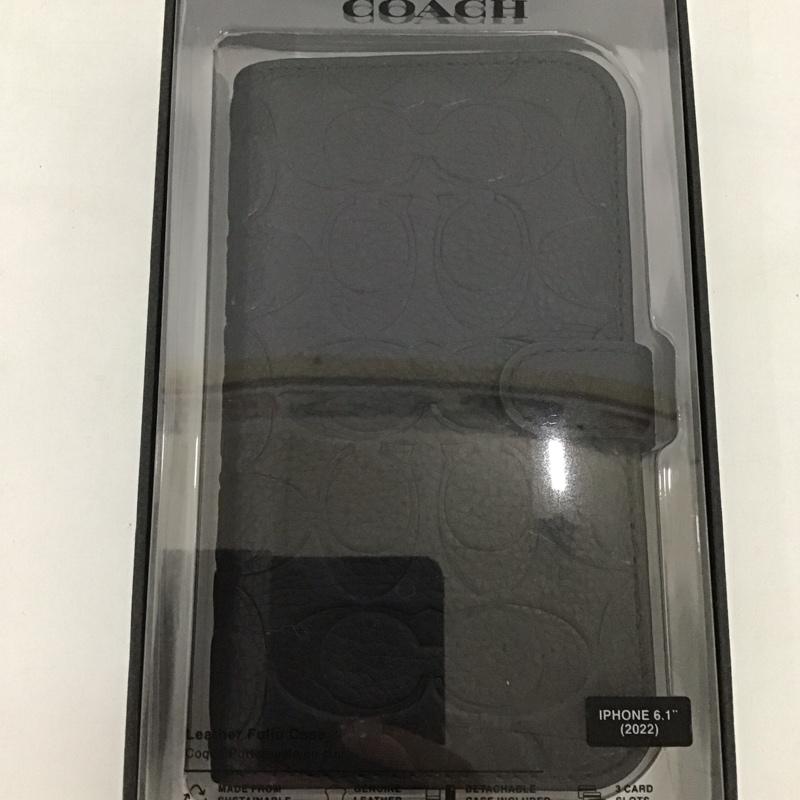 コーチ COACH ファッション小物 ファッション小物 CIPH-134-BLKEB iPhone14 手帳型 iPhoneケース ロゴ、文字 黒 / ブラック /  メンズ USED 古着 中古 10126287