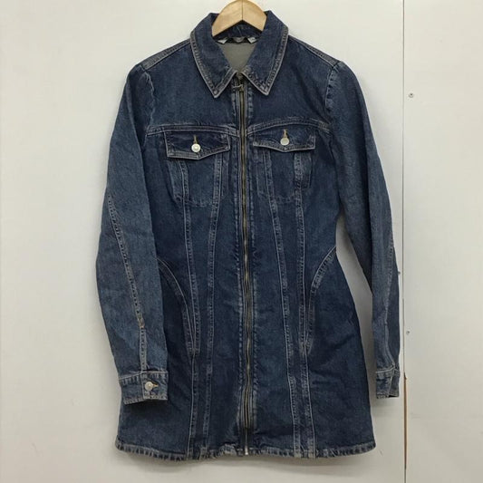ザラ ZARA ワンピース ミニスカート デニム M 無地 青 / ブルー /  レディース USED 古着 中古 10150544