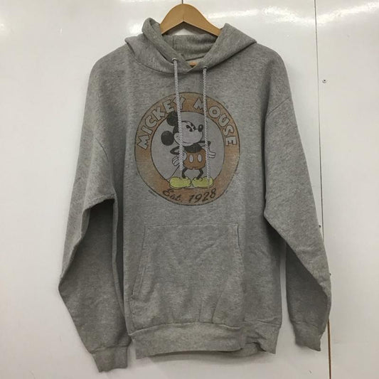 ディズニー Disney パーカー 長袖 長袖パーカー プルオーバーパーカー スウェット L プリント 灰 / グレー /  メンズ USED 古着 中古 10147985