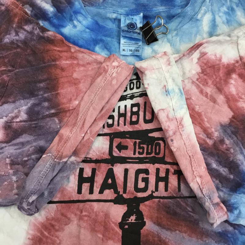 ＵＳフルギ US古着 Tシャツ 半袖 タイダイ染め XL 総柄 水色 / ライトブルー / X 白 / ホワイト / X 青 / ブルー / X 赤 / レッド /  メンズ USED 古着 中古 10133841