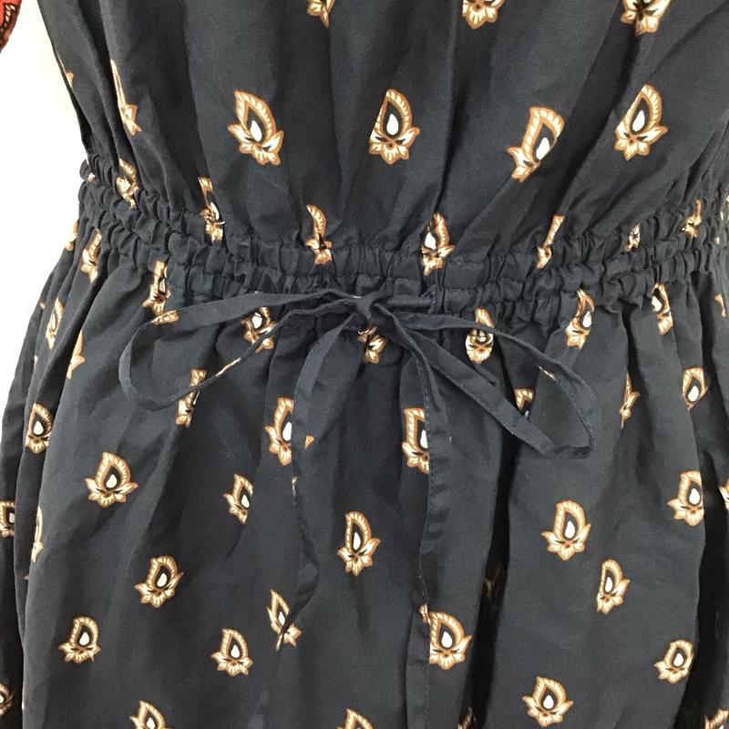 アズールバイマウジー AZUL BY MOUSSY ワンピース ひざ丈スカート 250ASS33-J067 オフショルダー 半袖 S 総柄 赤 / レッド / X 紺 / ネイビー /  レディース USED 古着 中古 10115305