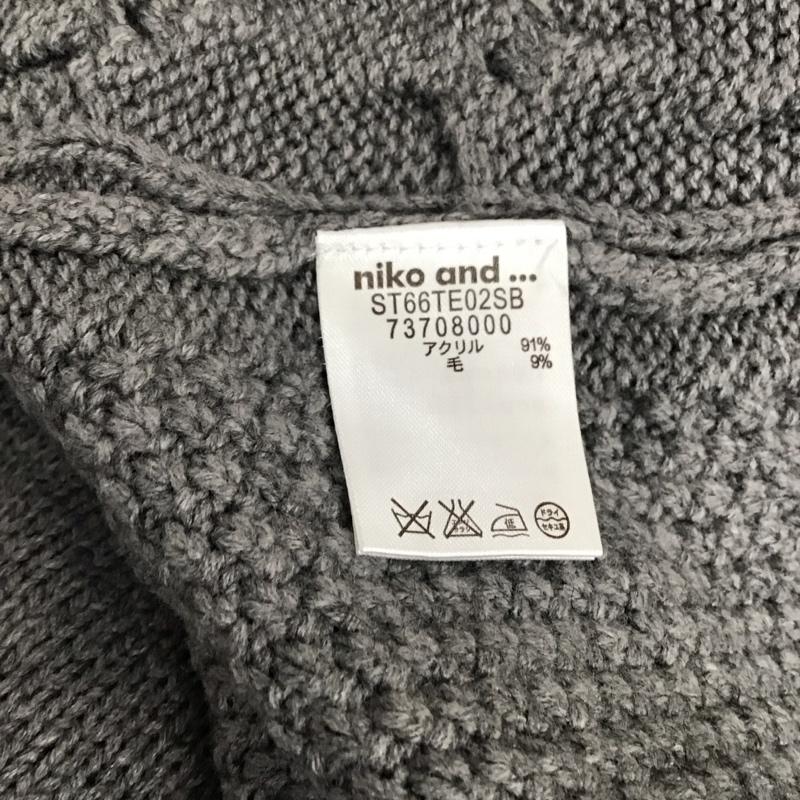 ニコアンド niko and... カーディガン 長袖 ST66TE02SB Vネック L  灰 / グレー /  レディース USED 古着 中古 10120583
