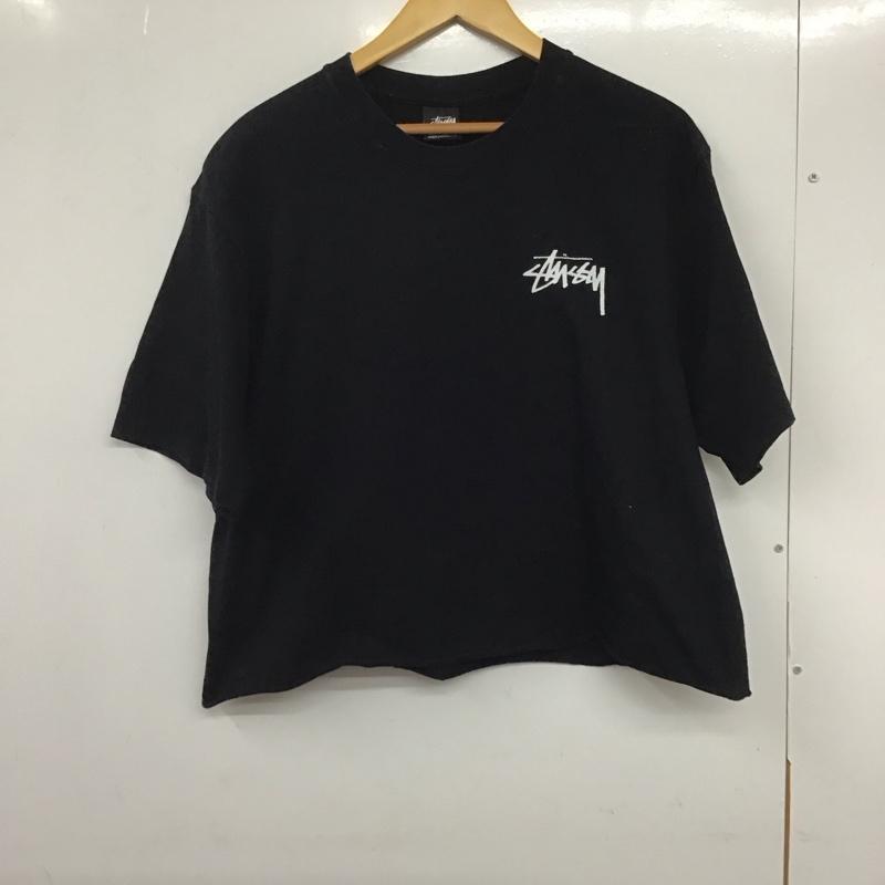 ステューシー STUSSY Tシャツ 半袖 半袖カットソー プリントTシャツ クルーネックカットソー L ロゴ、文字 黒 / ブラック /  メンズ USED 古着 中古 10132263
