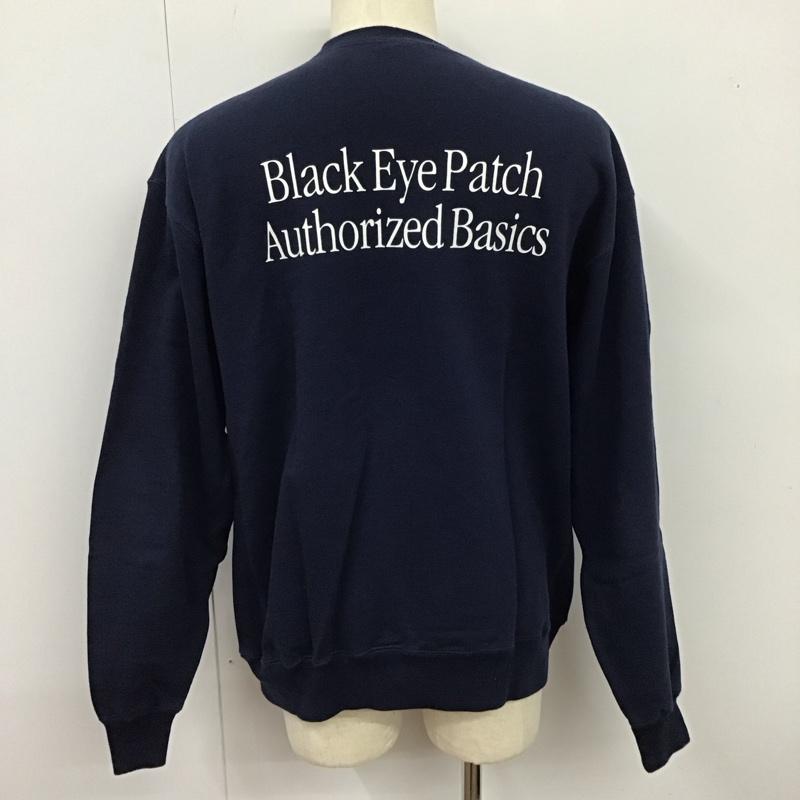 ブラックアイパッチ BlackEyePatch トレーナー 長袖 L ロゴ、文字 紺 / ネイビー /  メンズ USED 古着 中古 10121857