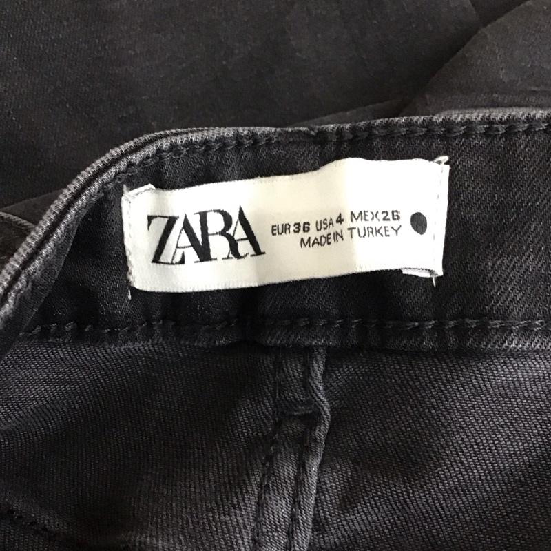 ザラ ZARA パンツ デニム、ジーンズ デニムパンツ スリムパンツ ストレッチ 36 無地 黒 / ブラック /  レディース USED 古着 中古 10118518
