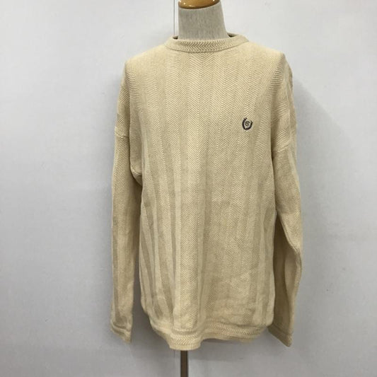 チャップス CHAPS ニット、セーター 長袖 M 無地 アイボリー / アイボリー /  メンズ USED 古着 中古 10105686