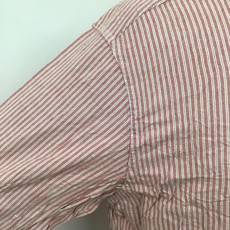 チャップス CHAPS シャツ、ブラウス 長袖 長袖シャツ カラーシャツ ポケットシャツ 長袖カットソー ストライプシャツ XL ストライプ 赤 / レッド /  メンズ USED 古着 中古 10118278