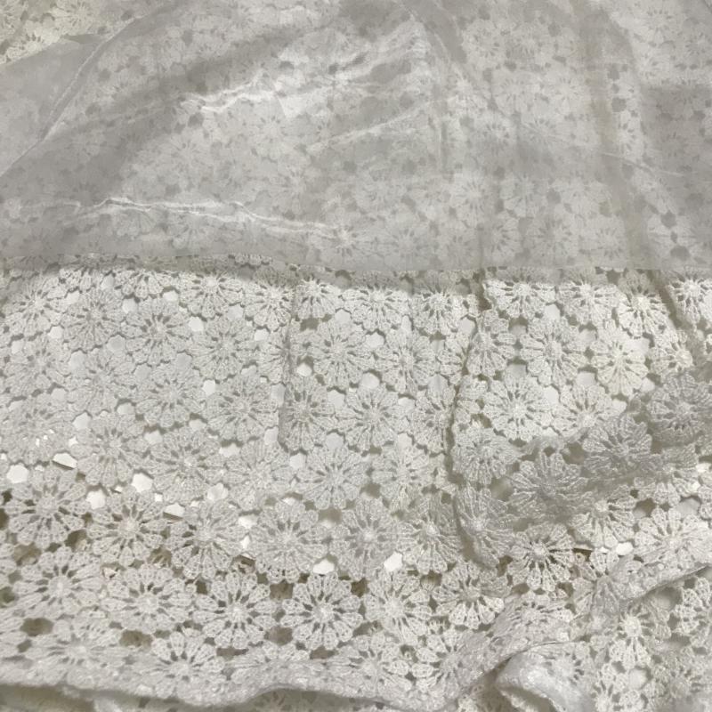 アナイ ANAYI スカート ひざ丈スカート M 花柄 白 / ホワイト /  レディース USED 古着 中古 10034834
