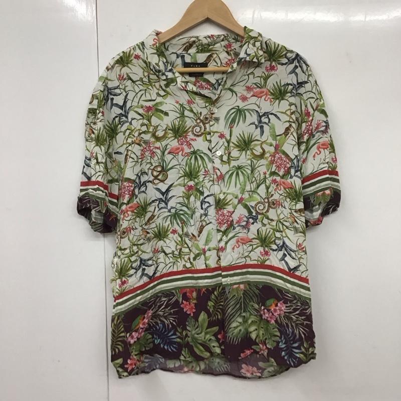ザラ ZARA シャツ、ブラウス 半袖 半袖シャツ プリントシャツ カラーシャツ M プリント マルチカラー / マルチカラー /  メンズ USED 古着 中古 10131003