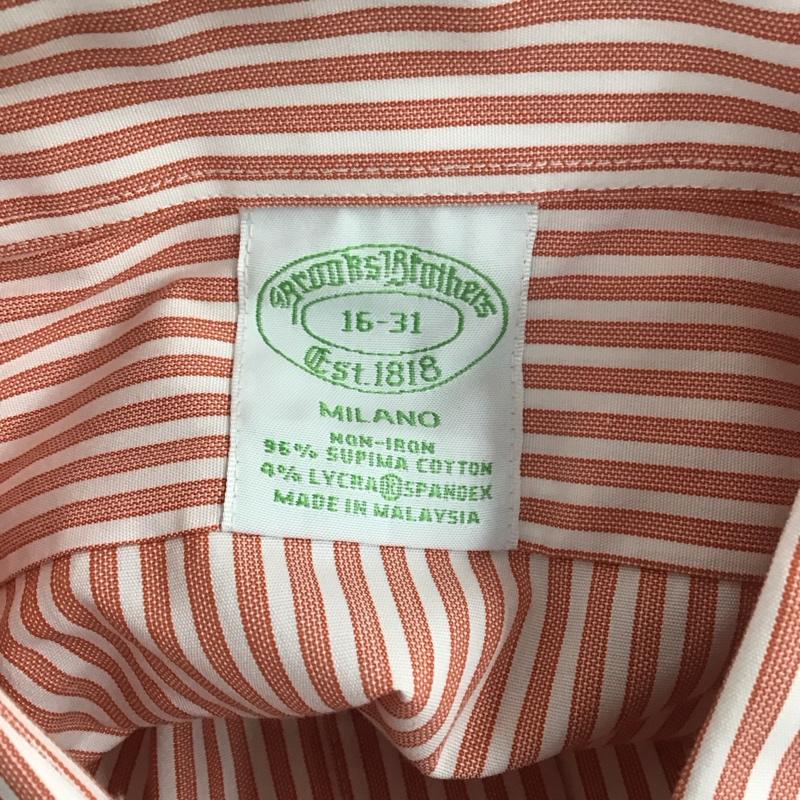 ブルックスブラザーズ BROOKS BROTHERS シャツ、ブラウス 長袖 長袖シャツ カジュアルシャツ カラーシャツ ストライプシャツ ストライプ 白 / ホワイト / X 赤 / レッド /  メンズ USED 古着 中古 10111268