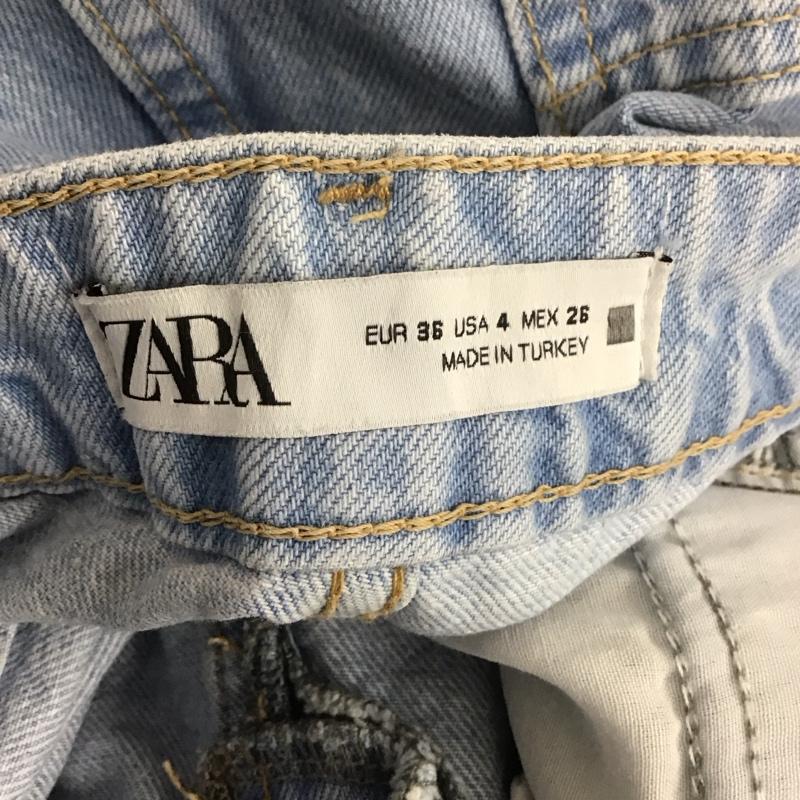 ザラ ZARA パンツ デニム、ジーンズ カットオフ 無地 水色 / ライトブルー /  レディース USED 古着 中古 10108076