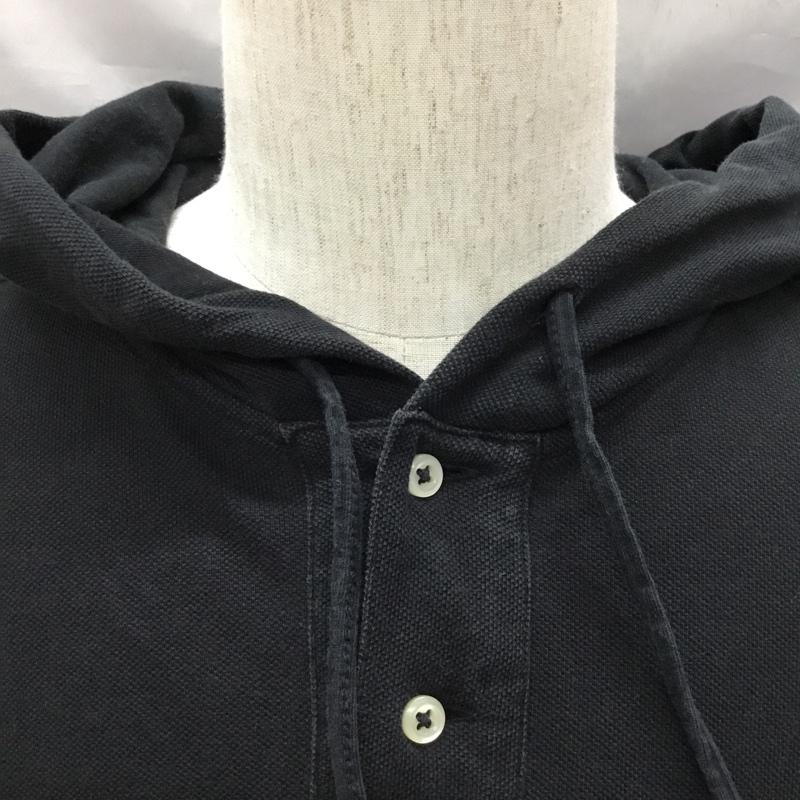 ポロバイラルフローレン Polo by RALPH LAUREN パーカー 長袖 鹿の子 プルオーバー L ワンポイント 黒 / ブラック /  メンズ USED 古着 中古 10117194