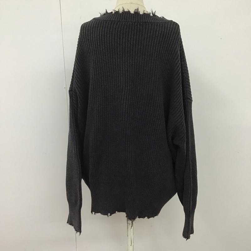 ジーナシス JEANASIS ニット、セーター 長袖 FREE 無地 黒 / ブラック /  レディース USED 古着 中古 10121744