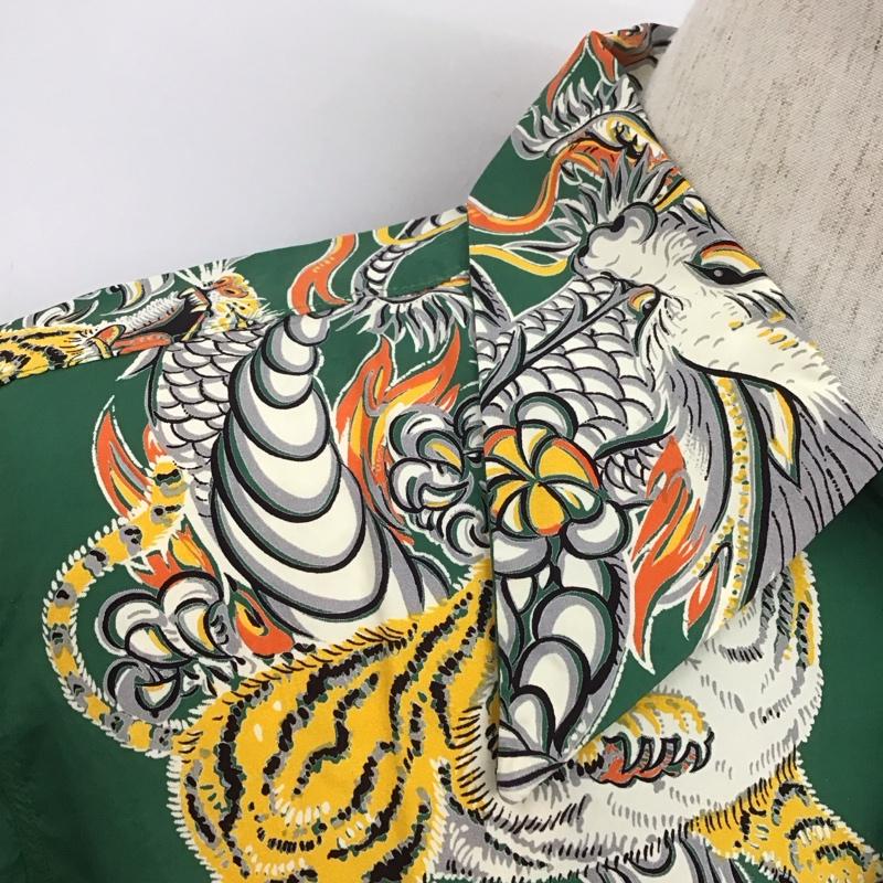 ウエアハウス WAREHOUSE シャツ、ブラウス 半袖 半袖シャツ アロハシャツ カジュアルシャツ カラーシャツ プリント 緑 / グリーン /  メンズ USED 古着 中古 10106770