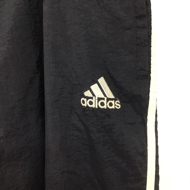 アディダス adidas パンツ ワークパンツ、ペインターパンツ ワイドパンツ カジュアルパンツ ワークパンツ ジャージ ナイロンパンツ XL ロゴ、文字 黒 / ブラック /  メンズ USED 古着 中古 10148151