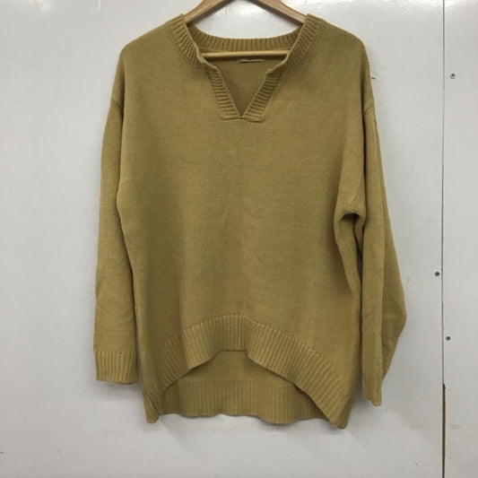 サマンサモスモス Samansa Mos2 ニット、セーター 長袖 FREE 無地 黄 / イエロー /  レディース USED 古着 中古 10139520