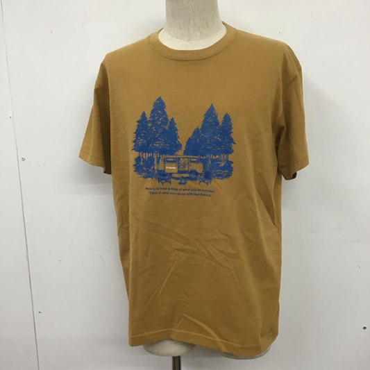 コロンビア Columbia Tシャツ 半袖 半袖カットソー プリントTシャツ クルーネックカットソー L プリント ベージュ / ベージュ /  メンズ USED 古着 中古 10107684