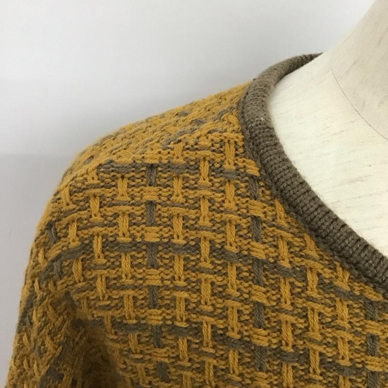 レイカズン Ray Cassin セットアップ セットアップ 519-939050 ノーカラーショート丈ジャケット ニットスカート FREE チェック 茶 / ブラウン / X キャメル / キャメル /  レディース USED 古着 中古 10142303