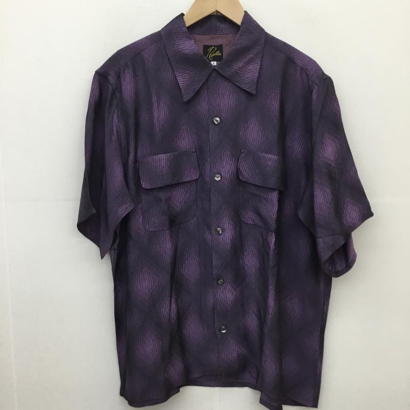 ニードルス Needles シャツ、ブラウス 半袖 レーヨン　MR151 L 総柄 紫 / パープル /  メンズ USED 古着 中古 10127269