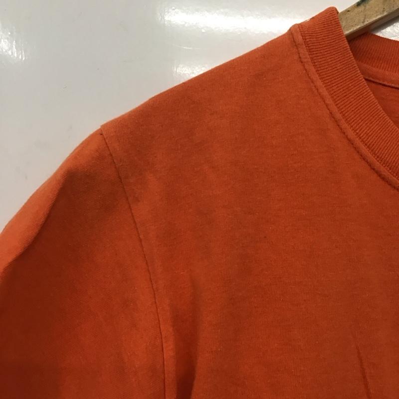 ヘインズ HANES Tシャツ 半袖 半袖カットソー プリントTシャツ クルーネックカットソー L ロゴ、文字 橙 / オレンジ /  メンズ USED 古着 中古 10146580
