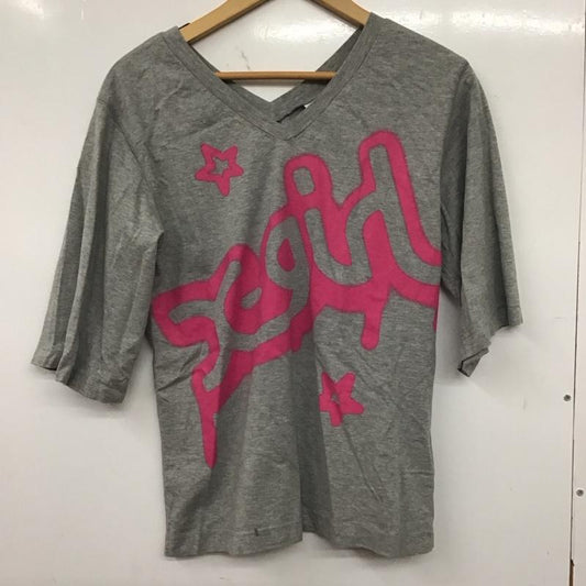 エックスガール X-girl カットソー 七分袖 1 プリント 灰 / グレー /  レディース USED 古着 中古 10139852