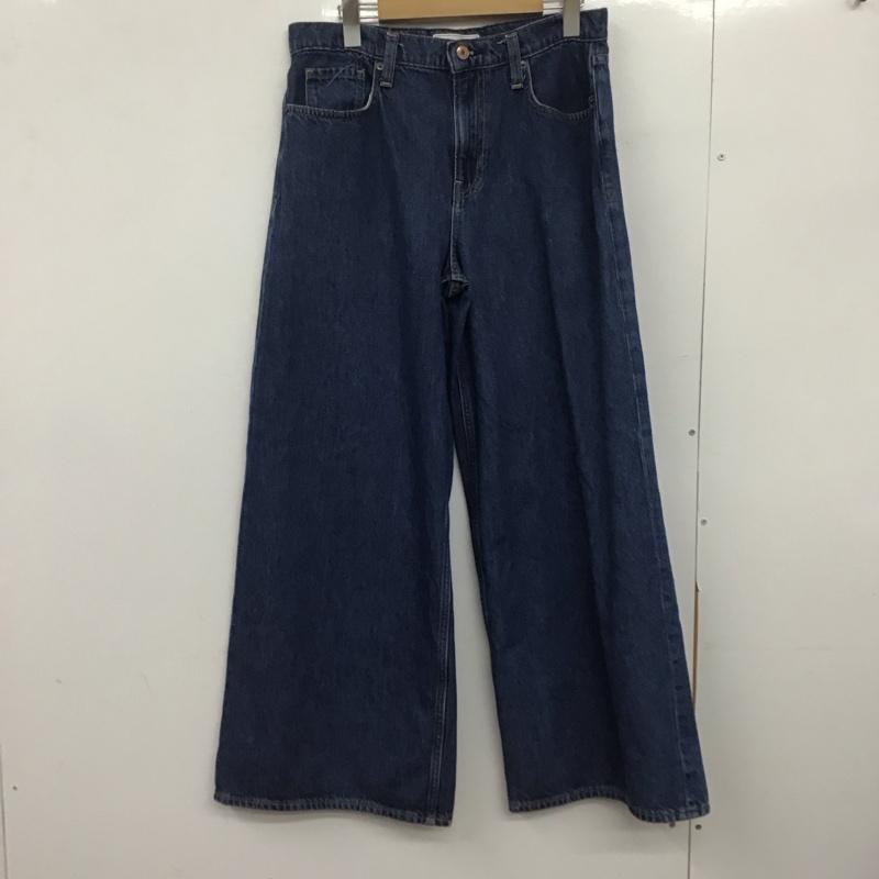 ギャップ GAP パンツ デニム、ジーンズ デニムパンツ ワイドパンツ カジュアルパンツ 28インチ 無地 インディゴ / インディゴ /  レディース USED 古着 中古 10147200