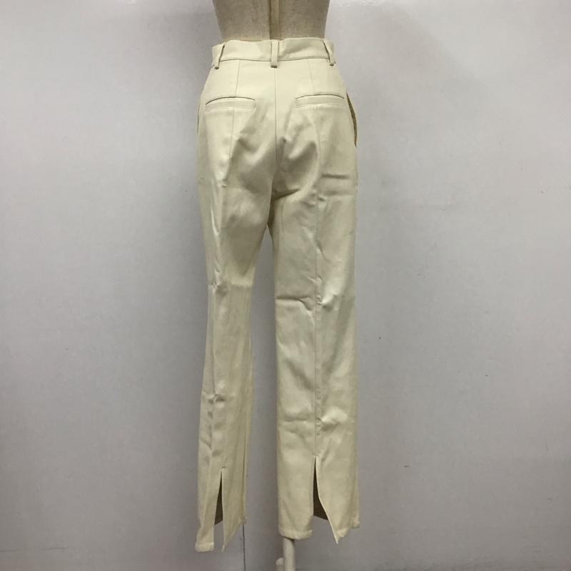 ページボーイ PAGEBOY パンツ スラックス フェイクレザーパンツ スリムパンツ ストレッチパンツ M 無地 白 / ホワイト /  レディース USED 古着 中古 10124130