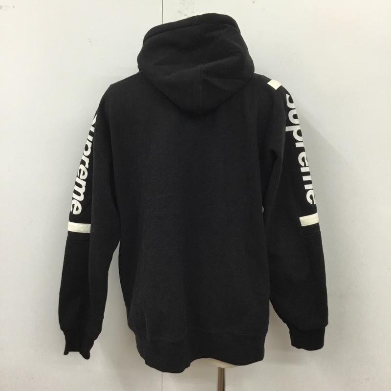 シュプリーム Supreme パーカー 長袖 15aw SidelineTrackZipUpHooded 長袖パーカー ジップアップパーカー XL ロゴ、文字 黒 / ブラック /  メンズ USED 古着 中古 10120645