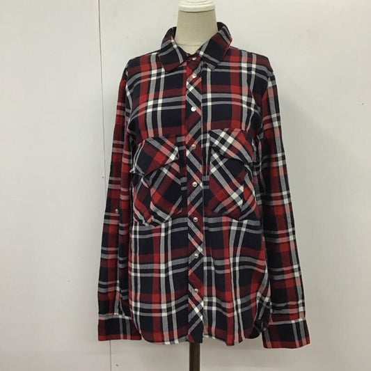 ザラウーマン ZARA WOMAN シャツ、ブラウス 長袖 ワークシャツ XS チェック 赤 / レッド / X 紺 / ネイビー / X 白 / ホワイト /  レディース USED 古着 中古 10113478