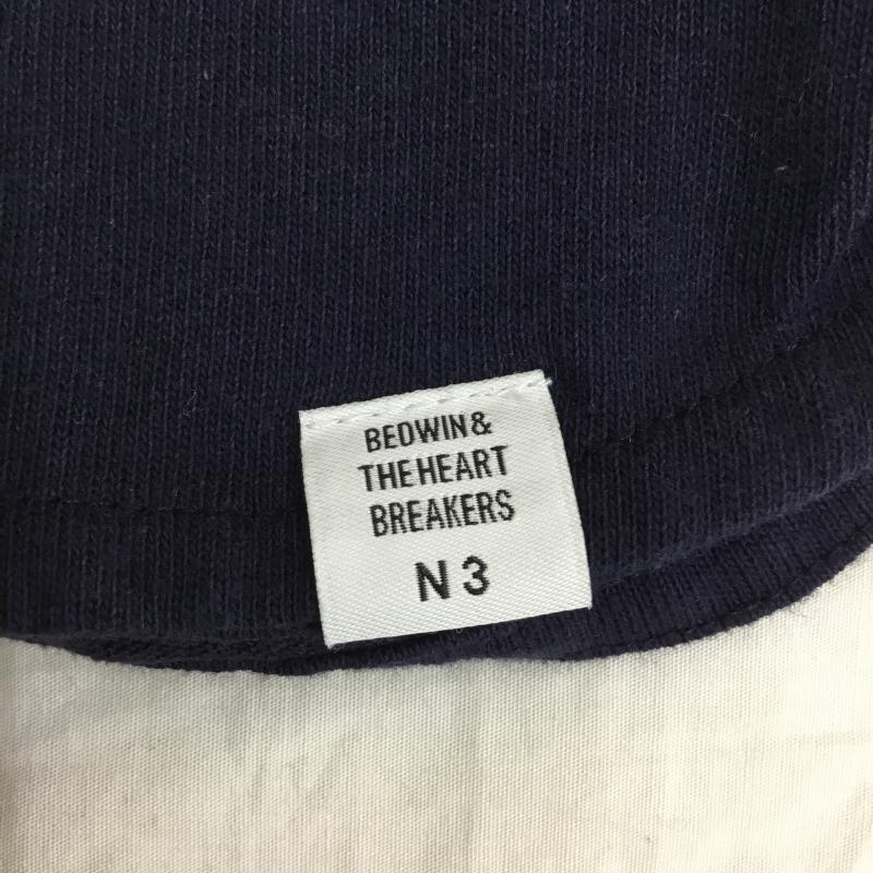 ベドウィン アンド ザ ハートブレイカーズ BEDWIN & THE HEARTBREAKERS カットソー 七分袖 3/4 SLEEVE BASEBALL TEE BABE 3 無地 ベージュ / ベージュ / X 紺 / ネイビー /  メンズ USED 古着 中古 10125400