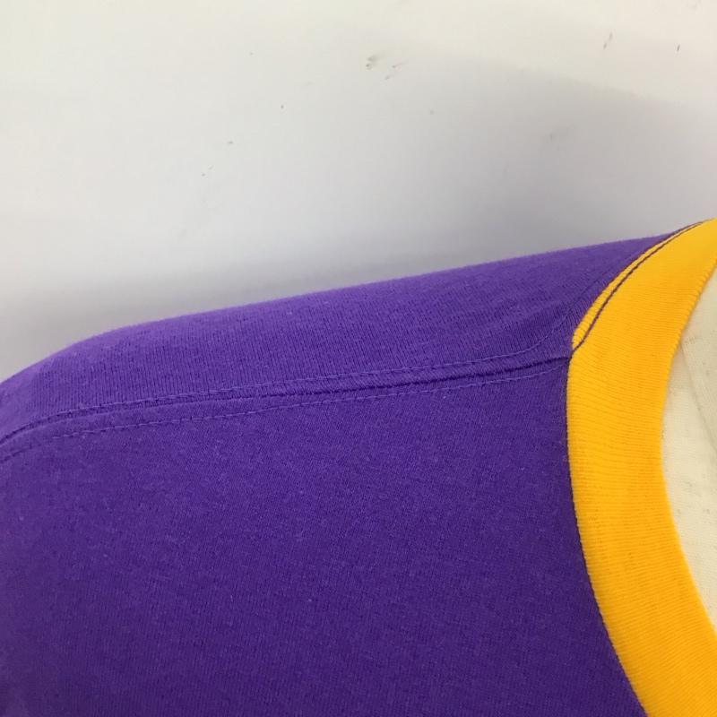 チャンピオン Champion Tシャツ 半袖 半袖カットソー プリントTシャツ クルーネックカットソー L 無地 紫 / パープル /  メンズ USED 古着 中古 10120134