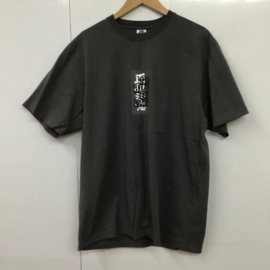 ブラックアイパッチ Black eye patch Tシャツ 半袖 半袖カットソー プリントTシャツ クルーネックカットソー L ロゴ、文字 灰 / グレー /  メンズ USED 古着 中古 10131394