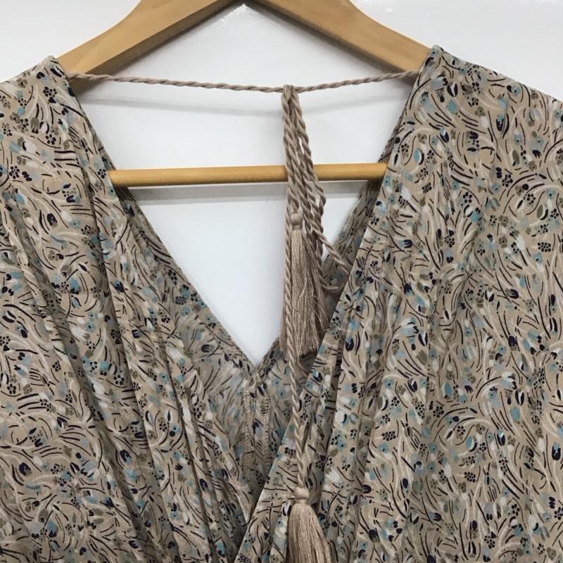 ローズバッド ROSE BUD ワンピース ロングスカート 半袖ロングワンピース フレアスカート ウエスト切り替え FREE プリント マルチカラー / マルチカラー /  レディース USED 古着 中古 10147896