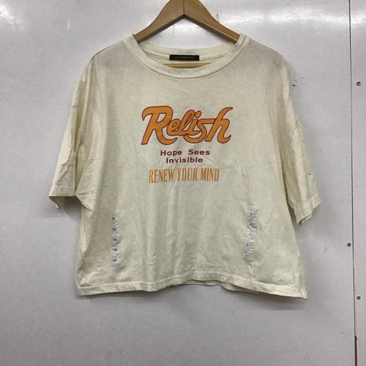 アリシアページボーイ alicia PAGEBOY Tシャツ 半袖 FREE ロゴ、文字 X プリント オフホワイト / オフホワイト /  レディース USED 古着 中古 10138165