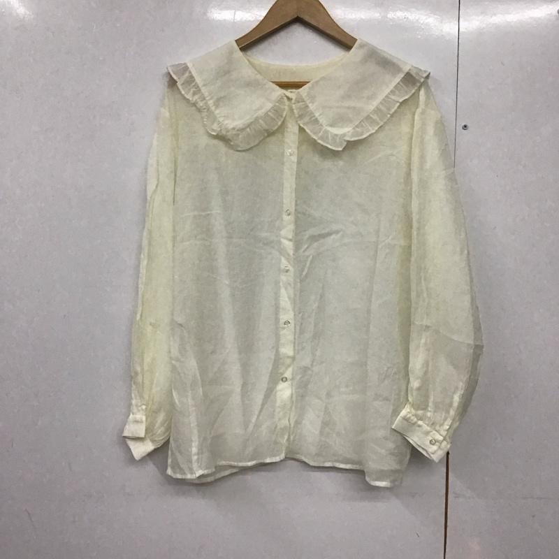 ローリーズファーム LOWRYS FARM シャツ、ブラウス 長袖 FREE 無地 白 / ホワイト /  レディース USED 古着 中古 10143998